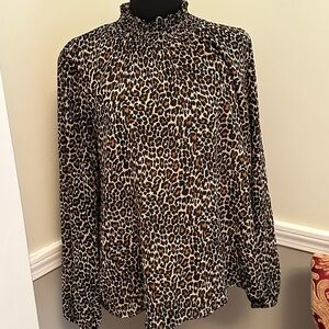 J. Crew Leopard Print Blouse
